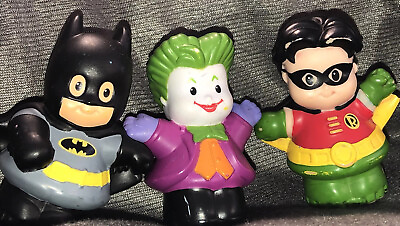 #ad Marvel Batman Joker Robin Little People Fisher Price Set Lot Htf Rare $17.50