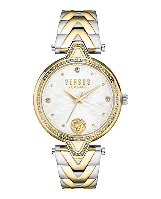 #ad Versus Versace Womens Two Tone 34mm Bracelet Fashion Watch $290.00