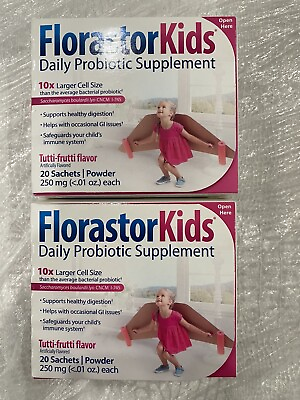 #ad Florastor Kids Daily Probiotic Powder Tutti Frutti Flavor 20Ct 2 Pack Exp: 1 25 $19.90