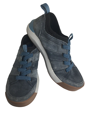 #ad L.L. Bean Women#x27;s Vista Slip On Hiking Shoes Blue Suede Size 7 M 508519 $27.95