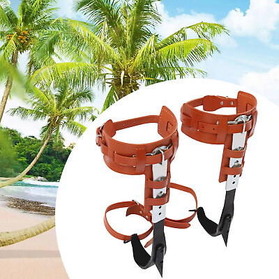 #ad Tree Climbing Spike Set 440lbs Rescue Belt Adjustable Safety Belt Gloves Lanyard $66.50