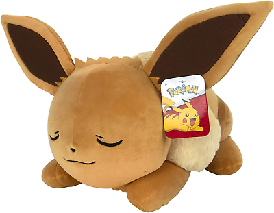 #ad Pokemon 18” Plush Sleeping Eevee Cuddly Must Have for Pokémon Fans for Car $51.70