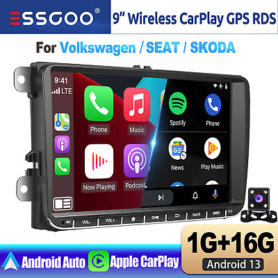 #ad For VW Volkswagen Jetta Passat 9quot; Carplay Android 13 Car GPS Stereo Radio Navi $96.98