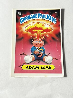 #ad 1985 Topps Garbage Pail Kids ADAM BOMB 8a Series 1 Checklist Good Shape $50.00