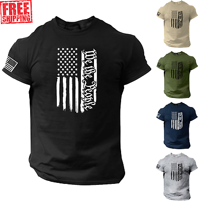 #ad We The People American Flag Shirt Patriotic 1776 America USA Liberty Freedom $14.90