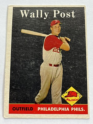 #ad 1958 Topps #387 Wally Post Philadelphia Phillies $1.99