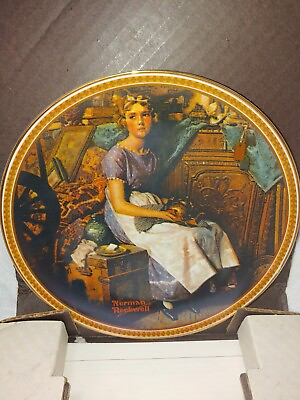 #ad Norman Rockwell quot;Dreaming In The Atticquot; # 1018AG Bradford Collectible Plate $15.00