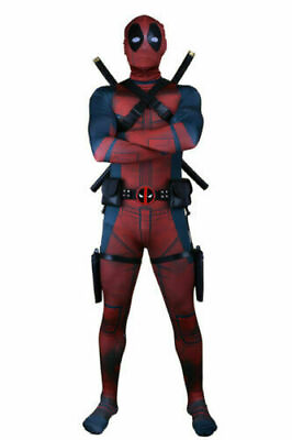 #ad Deadpool Cosplay Costume Adults amp; Mens Bodysuits Spandex Halloween Jumpsuits $35.14