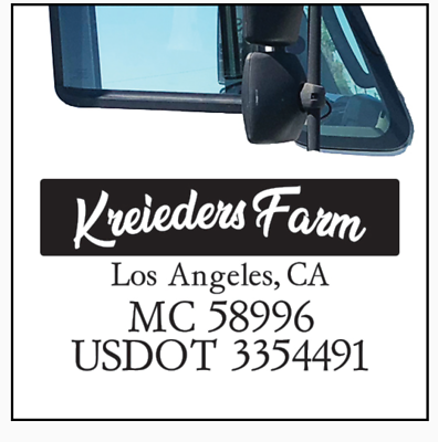 #ad Truck CUSTOM lettering custom color your name biz amp; usdot vinyl decal sticker. $43.88