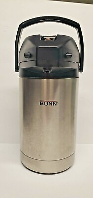 #ad BUNN Lever Action Coffee Dispenser Airpot Commercial Stainless Steel 16 D Clean $37.74