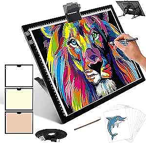 #ad A3 Tracing Light Box A3 LED Light Pad with 3 Colors Mode Stepless A3 Cordless $106.31