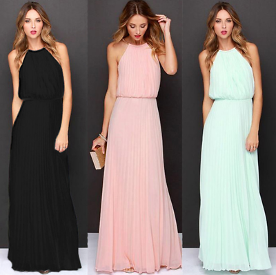 #ad Maxi Dress Halter Chiffon Size Womens Floral New Neck Pink Eliza Nwt Black Navy $23.99
