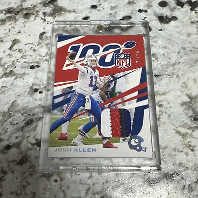 #ad 2019 Panini Chronicles #10 Josh Allen NFL 100 4 Color Patch Card 25 25 $99.99