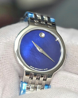 #ad #ad NEW Movado Esperanza Watch Blue Mother Of Pearl Dial 7 Link Polished Bracelet $359.88
