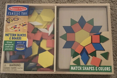 #ad Melissa amp; Doug Pattern Blocks and Boards Classic Toy $15.00