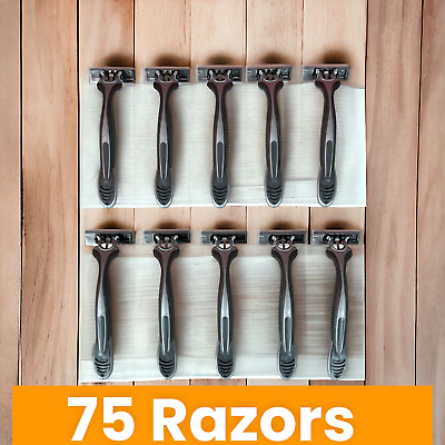 #ad Vaylor Disposable Razors for Men 3 Blade 75 Pack Smooth Shaving Sensitive Skin $36.98