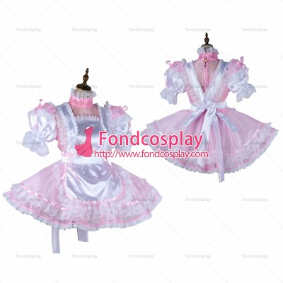 #ad sissy maid lockable baby pink Organza dress $22.80
