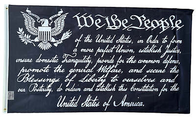 #ad 3x5FT Flag We the People Preamble Constitution Patriot American Liberty US Decor $13.99
