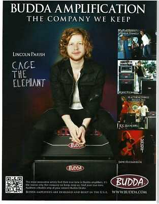 #ad 2011 BUDDA Amplifier Amp LINCOLN PARISH of Cage The Elephant magazine ad $8.95