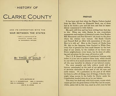 #ad 1914 CLARKE County Virginia VA History amp; Genealogy Family Tree DVD CD B49 $8.99