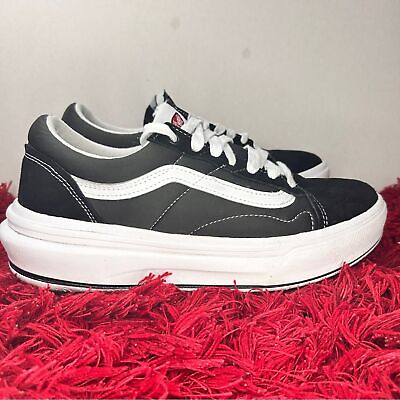 #ad Men’s Black White Vans Old Skool Over Comfy Cushion Shoes Sneakers Size 10.5 $42.00