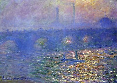 #ad Waterloo Bridge by Claude Monet art painting print $13.49