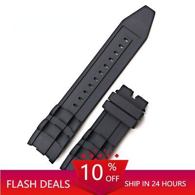 #ad 26mm Black Rubber Watch Strap Band Fits For Invicta Pro Diver $16.38