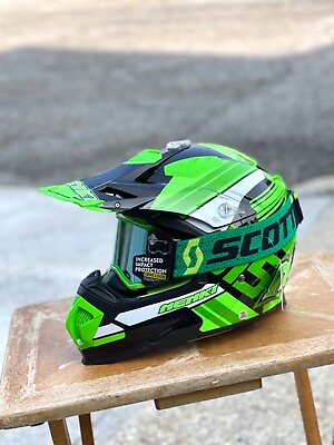 #ad Motocross Dirt Bike Helmet Motorcycle Full Face Helmet with Goggles $188.00