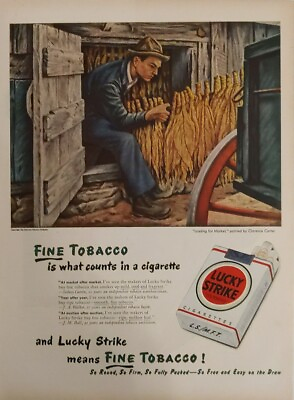 #ad 1947 vintage lucky strike print ad. Post World War II. $8.99