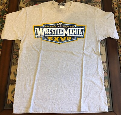 #ad WWE T Shirt WRESTLEMANIA 27 XXVII Atlanta Georgia GA April 3rd 2011 Size Large L $49.99