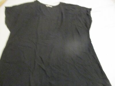#ad Womens pleione black blouse sz l $11.25
