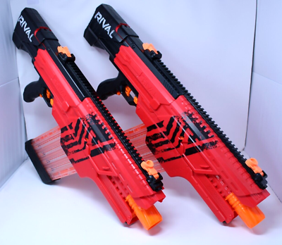 #ad 2 Nerf Rival Electric Gun Blaster Khaos MXVi 4000 Red Full Auto Tested $74.99