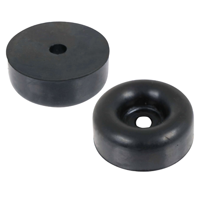 #ad 2 2.5quot; BLACK RUBBER BUMPER with 3 8quot; Hole for RV Trailer Door Ramp Guard Stop $5.95