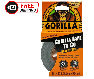 #ad Gorilla Black Duct Tape To go 1 In X 30 Ft Single Roll $5.99