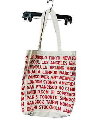 #ad UNIQLO City English Logo Bag Storage Pocket Tote Bag San Francisco London Sydney $20.00