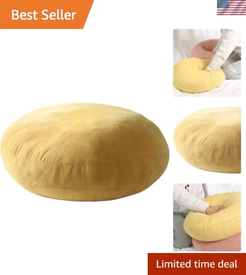 #ad Super Soft Ginger Yellow Round Throw Pillow for Kids Eco Friendly Comfort $52.99