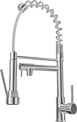 #ad Commercial Chrome Plated Kitchen Faucet with Pull Down Sprayer and Pot Filler $108.99