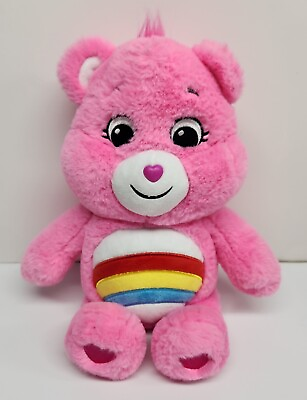 #ad Care Bears Cheer Bear Rainbow Pink 2020 14quot; Stuffed Animal Plush $11.95