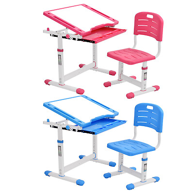 #ad Multi Functional Kids Desk and Chair Set Height Adjustable School Study Table $113.99