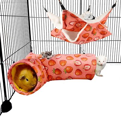 #ad LEFTSTARER Pet Small Animal Hanging Hammock Ferret Bunkbed Cage Toy for Hamst... $21.27