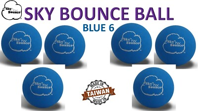 2quot; Rubber Hand Balls quot;BLUEquot; SKY BOUNCE 6 Balls TAIWAN $12.95