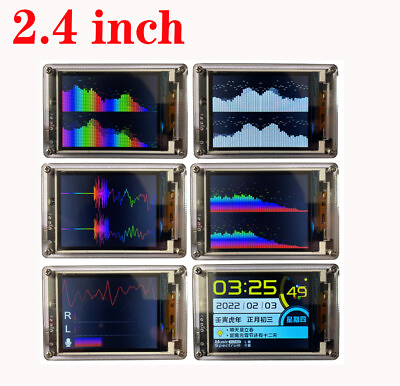 #ad 2.4 inch LCD with voice control music spectrum level indication precision clock $42.75