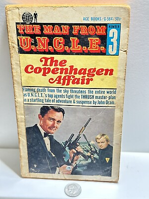 #ad VTG. PAPERBACK THE MAN FROM UNCLE #3 THE COPENHAGEN AFFAIR 1965 B51 $4.99