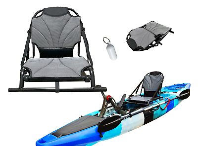 #ad Pactrade Marine Foldable Lightweight Kayak Seat black straps gray textilene $145.99