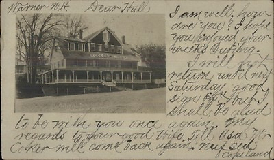 #ad Warner NH Colonial Inn 1904 Real Photo Postcard $6.35