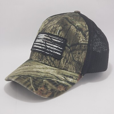 #ad Camo American Flag Hat By Authentic One Size Adult Outdoors Hunting Patriotic $15.00