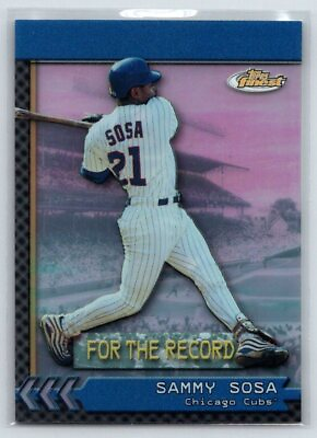 #ad 2000 Finest Sammy Sosa For the Record SN355 Chicago Cubs #FR7a $10.50