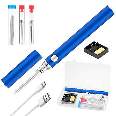 #ad 1100mah USB Cordless Soldering Iron With Storage Box and 3Pcs Soldering Iron Tip $12.99