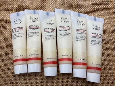 #ad Hey Honey Come Clean Propolis amp; Mineral Facial Scrub 6 Travel Sizes $14.95