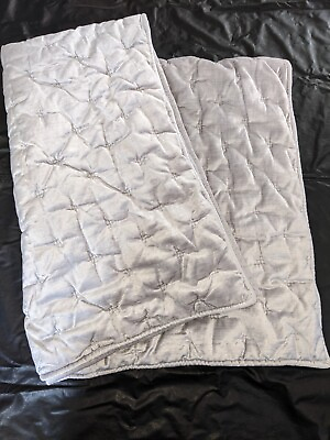 #ad Pottery Barn Kids Quilt Bed Cover Toddler Gray Silver 36X50 Inches $39.99